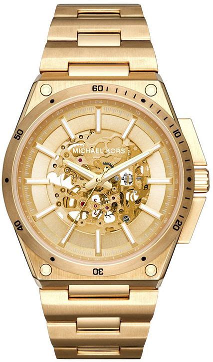 michael kors men's wilder gold tone watch mk9027